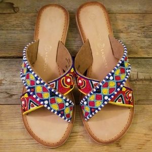 Boho Beaded slip on sandal